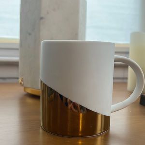 Starbucks Metallic Gold Dipped Ceramic Mug